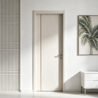 Porte intérieure en bois d'orme clair avec design à crochet, panneau multicouche, sans formaldéhyde E0, silencieuse, pour chambre à coucher
