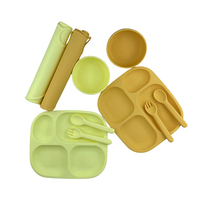 Ensemble de repas pour enfants de 0 à 3 ans, marque Thistle, style mignon, haute qualité, sans BPA, écologique, compatible lave-vaisselle