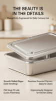 Organisateur d'épices en acier inoxydable avec couvercles, multi-compartiments, anti-humidité, empilable, pour le rangement des assaisonnements dans la cuisine, le garde-manger ou sur le comptoir