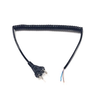 Câble d'alimentation AC à 2 broches, norme européenne Cee 7/17, prise Schuko, câble spiralé, câble rétractable en <span class=keywords><strong>spirale</strong></span>, rallonge pour appareil - Product Image 2