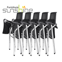 Chaise de formation pliante de bureau moderne de haute qualité Sunshine HL-626 avec tableau d'écriture et petite table à roulettes pour