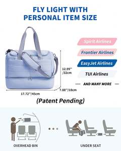 Sac de voyage léger compatible TSA avec rangements personnalisables, sac de transport polyvalent pour les voyages de week-end et l'usage quotidien - Product Image 3