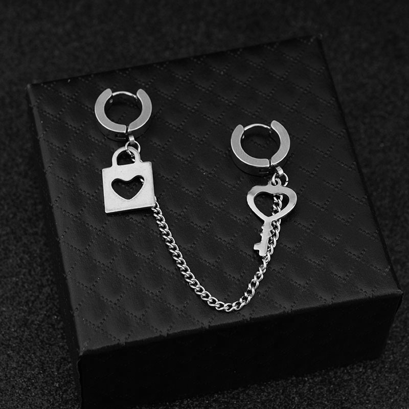 E053-Silver1 pour 2 piercings d'oreilles (1 pièce)