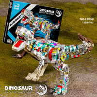 Ensemble de blocs de construction en plastique ABS, 1000 pièces, modèle d'animal mécanique rotatif à haute difficulté, cheval, éclairage, steampunk, jouet DIY