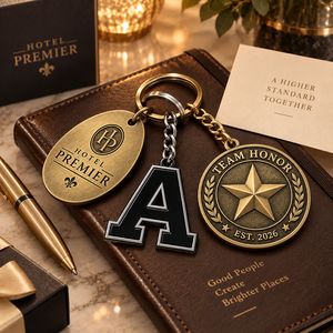 Llavero con Medalla Personalizada, Regalo Corporativo, Anillo Metálico para Llaves, Recuerdo de Reconocimiento al Empleado, Fabricación OEM ODM - Product Image 2