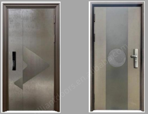 Hiện đại phía trước nhập an ninh thép cửa cho ngôi nhà phong cách bên ngoài thiết kế chính - Product Image 2