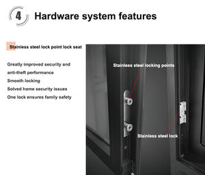 Thermal Break Aluminum Windows Double Glazing French Window Triple Glazed Casement House windows - Product Image 5