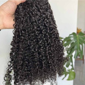 100% Extensions de cheveux humains bruts non transformés donneur unique Double trame indien bouclés paquet vietnamien lâche Pixie bouclés faisceaux - Product Image 1