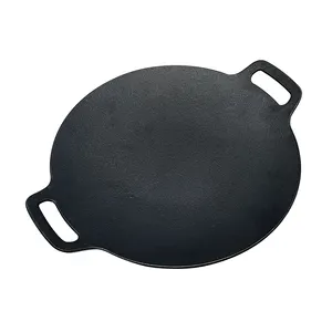 Korean Style Indoor And Outdoor Camping Round Steak Frying Pan Korean Barbecue Roasting Grill Plate