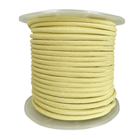 Personnalisé 4mm 5mm 6mm 8mm Aramide Corde Double Tressé Retardateur Ignifuge Doux Haute Résistance Sécurité Mine Protection Incendie