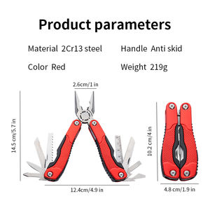Pince à bec effilé pliable en acier EDC en gros, couteau multi-outils OEM pour le camping en extérieur, la découpe de <span class=keywords><strong>circlips</strong></span> et la pêche - Product Image 6