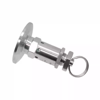 Soupape de sécurité miniature à ressort en acier inoxydable Triclamp