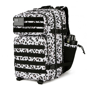 Logo personalizzato impermeabile da viaggio Fitness Tie-dye nero arancione 45L <span class=keywords><strong>zaino</strong></span> tattico da palestra doppio portabicchieri - Product Image 1