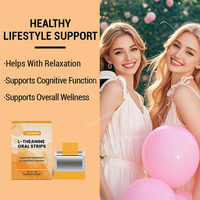 Ausreson OEM Bandes Orales Dissolvantes Rapides à la L-théanine Naturelle pour l'Aide au Sommeil, avec Mélatonine, Racine de Valériane et Vitamine B6