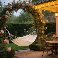 Hamac pliant en macramé personnalisé, portable, pour l'extérieur et l'intérieur, camping, randonnée, chaise suspendue, tissu pour 1 à 2 personnes