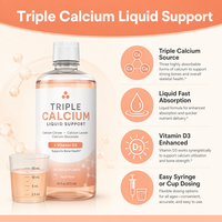 Supplément Triple Calcium pour Chiens – Croissance Osseuse – Sirop de Calcium Liquide Oral – Absorption Facile – Dosage Simple – 120ml – Marque Privée