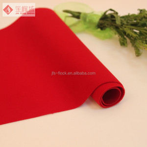 <span class=keywords><strong>precio</strong></span> de fábrica Caja de joyería de terciopelo suave tela de flocado Material RPET pelusa de algodón flocado Material - Product Image 1