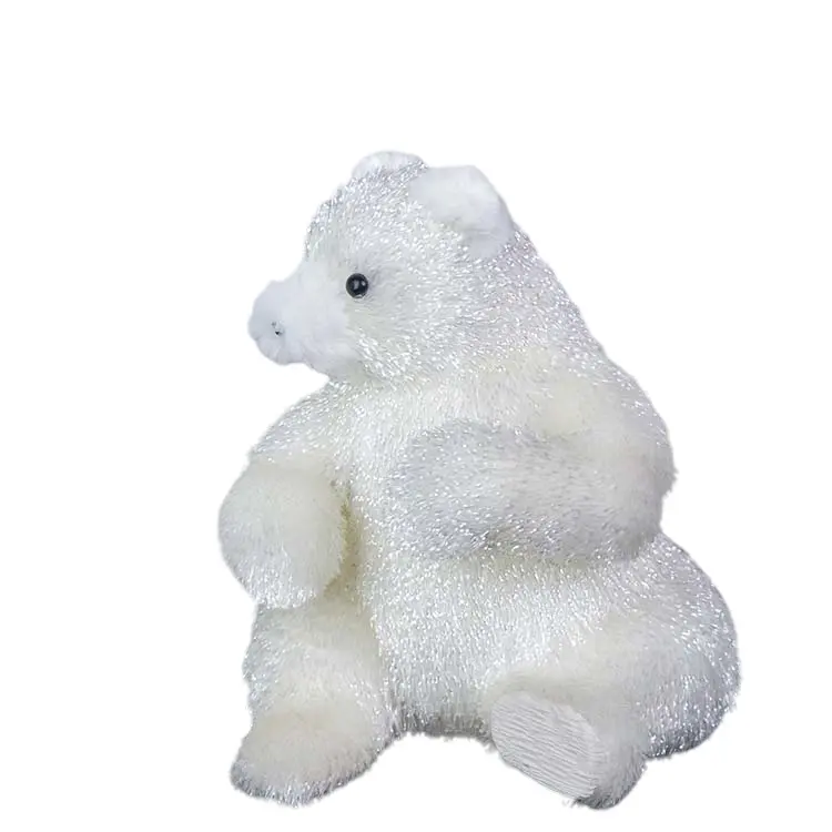 2022 White Twist tube Sit Bear Home Christmas and New Year decorations