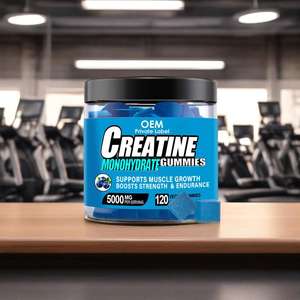 กัมมี่ครีเอทีนโมโนไฮเดรตเพิ่มพลังงานก่อนออกกำลังกาย แบรนด์ส่วนตัว สำหรับการเจริญเติบโตของกล้ามเนื้อ โปรตีนธรรมชาติสูงสุด 10 กรัม - Product Image 2