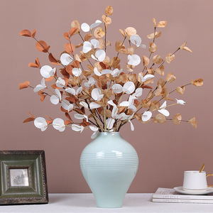 Plante d'eucalyptus artificielle Ruilisi, 36 feuilles, blanc, gris, rouge, décoration de mariage, accessoire de décoration pour la maison - Product Image 3