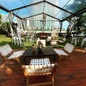 خيمة عالية مقاس 40x120 بإطار شفاف خيمة حفلات الزفاف الفاخرة مضادة للماء في الهواء الطلق من العلامة التجارية المطعم الأوروبي الشفاف - Product Image 1