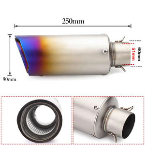 Pot d'échappement de <span class=keywords><strong>moto</strong></span> avec autocollant de logo gratuit, silencieux à enfiler, échappement <span class=keywords><strong>moto</strong></span> pour Yamaha FZ6 R3 Ninja 400 CBR650R GSXR 600 Duke <span class=keywords><strong>125</strong></span> - Product Image 3