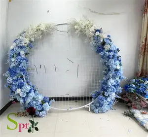 SPR bouquet da sposa vendita calda all'ingrosso decorazioni di seta forniture di fiori artificiali rose evento matrimonio a forma di cuore cornice sullo sfondo