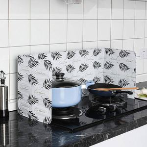 3 sisi lipat pelat baffle memasak, peralatan dapur lapisan insulasi panas kompor atas percikan minyak penjaga pelindung - Product Image 4