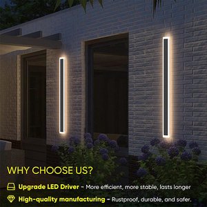 ไฟติดผนัง LED โซลาร์เซลล์ แบบเส้นตรง สไตล์โมเดิร์นมินิมอล กันน้ำ ใช้ได้ทั้งภายในและภายนอกอาคาร เหมาะสำหรับสวน ห้องนั่งเล่น ห้องนอน ข้างเตียง และทางเดิน - Product Image 2