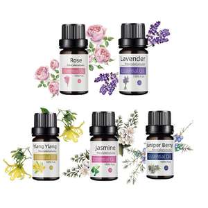 Hot Sale Pure ätherisches Öl 10ml Bernstein flasche 44 Arten frische Düfte-Jasmin Rose Lavendel für Aroma therapie <span class=keywords><strong>Massage</strong></span> - Product Image 1