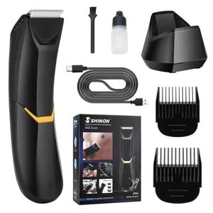Fabricante Hombre Body Hair Trimmer Groomer Impermeable Hair Clipper Barba Trimmer con indicador LED Body Hair Shaver