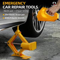 Set Kit Dongkrak Gunting Listrik DC12V 2T 42cm Heavy Duty dan Set Kit Kunci Impact untuk Penggantian Ban Sedan SUV