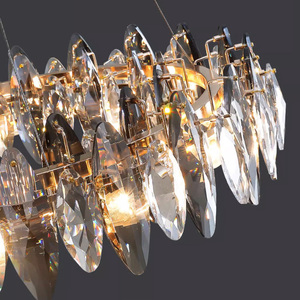 Lustre élégant en cristal <span class=keywords><strong>noir</strong></span>, suspension dorée de luxe, <span class=keywords><strong>lampe</strong></span> de plafond décorative pour salon, chambre, villa, hall, table à manger - Product Image 5