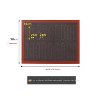 Tapis de cuisson en silicone et fibre de verre ajouré, résistant au lave-vaisselle et au four, compatible avec les aliments, pour la cuisson en gros de biscuits, feuilletés et éclairs