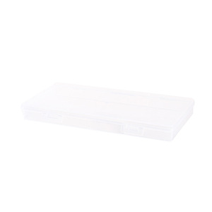 Rectangular Transparent Plastic <b>Box</b> 16.5x8.5x1.7cm Covered For Fishing <b>Gear</b> Storage Stationery Desktop Organizer - Product Image 4