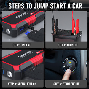GOOLOO GP2000 Démarreur de Batterie Portable 12V pour Camion/Voiture, Urgence Extérieure, 2000A en Crête, Batterie Externe Étanche avec LED - Product Image 6