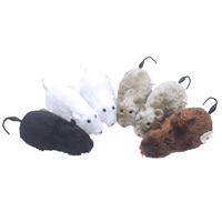 Juguetes Interactivos de Simulación: Ratones de Peluche con Mecanismo de Relojería para Gatos, Juguetes de Rata para Mascotas