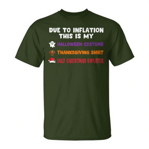 T-shirt de Noël, Halloween et Thanksgiving à thème inflationnaire - Product Image 2