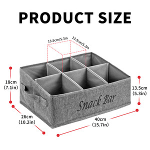 Snack Bar Storage Bin 6 Compartment Food Organizer Kitchen Desktop Container Non Woven Fabric Eco Friendly - Product Image 5