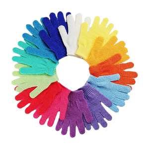 FX-T297 Five-Finger Nylon Shower Gloves Double-Sided Elastic Bath Sponges Body Scrubbers for Effective Dead Skin Removal Long - Product Image 2