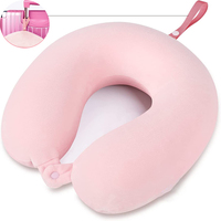 Oreiller de voyage ergonomique en mousse à mémoire de forme en U portable pour le soutien cervical en avion et en voiture, offre un soulagement