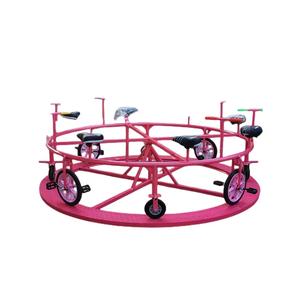 Juego Infantil para Exteriores, 6 Asientos, <span class=keywords><strong>Bicicleta</strong></span> de Paseo de 360 Grados, Equipo de Diversión sin Motor, Paseos en <span class=keywords><strong>Bicicleta</strong></span> para Niños - Product Image 1