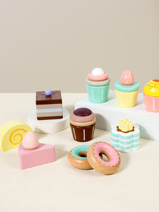 Espositore per Torte a Tre Piani in Legno, Set Gioco di Ruolo per Bambini in Età Prescolare, Altri Giochi di Finzione - Product Image 5