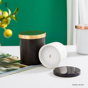 Juego de Frascos de Cerámica para Velas, Cilíndricos con Tapa, Decoración para el Hogar, Vacíos, Hechos a Medida, Opciones de Color Disponibles - Product Image 2