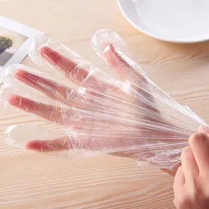 Gants en plastique PE-BD PEHD de qualité alimentaire Gants jetables transparents jetables polyvalents