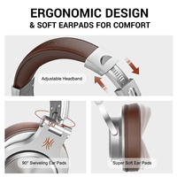 OneOdio A71 Headset berkabel, Headset berkabel portabel dengan mikrofon untuk Audiophiles dan untuk penggunaan profesional