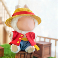 Chopper de style démon pour Labubu 17cm vêtements de poupée de deuxième génération première troisième génération assis fête Luffy coton Animal
