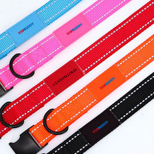 <span class=keywords><strong>Collar</strong></span> reflectante para perro con correa totalmente ajustable, parche impreso personalizado, <span class=keywords><strong>Collar</strong></span> duradero de nailon para perro para seguridad nocturna - Product Image 4
