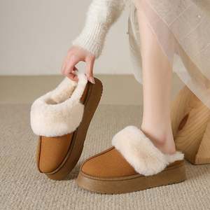 Ladies Winter Warm Anti-Slip Safety <strong>Slipper</strong> Flat Fashion Walking Style Dress Shoes Snow <strong>Boots</strong> for <strong>Women</strong> Wholesale Stock - Product Image 1