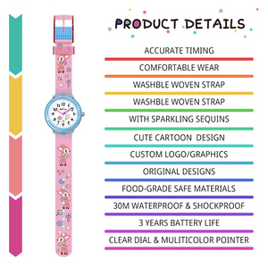 Reloj de pulsera de dibujos animados de ciervo bebé de nuevo diseño Premium para niñas niños reloj de moda con movimiento de cuarzo de 31mm - Product Image 4